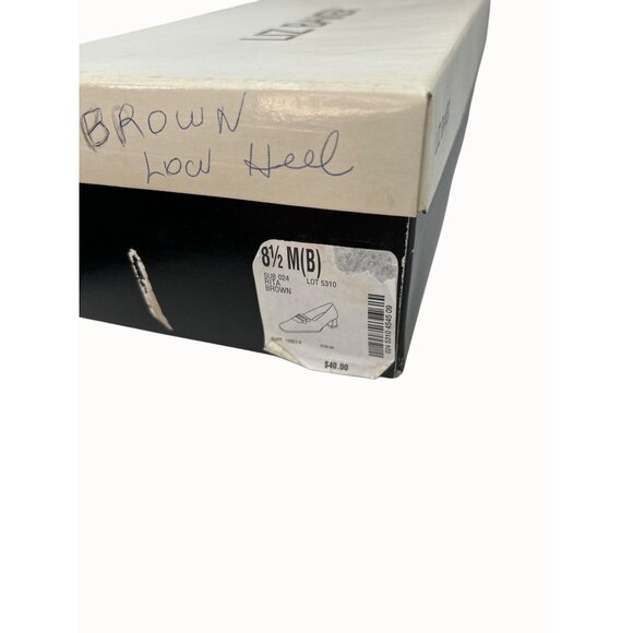 VTG LIZ BAKER RITA BROWN LEATHER COMFORT BLOCK HEEL DRESS SHOE PUMP W/ ORIG BOX - Picture 7 of 8
